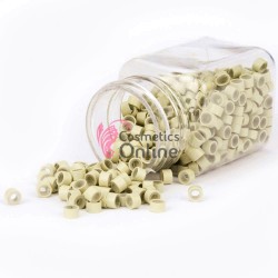 Inele microring cu silicon pentru extensii de par 500 bucati de 6mm Cod 06791 Blond Deschis 